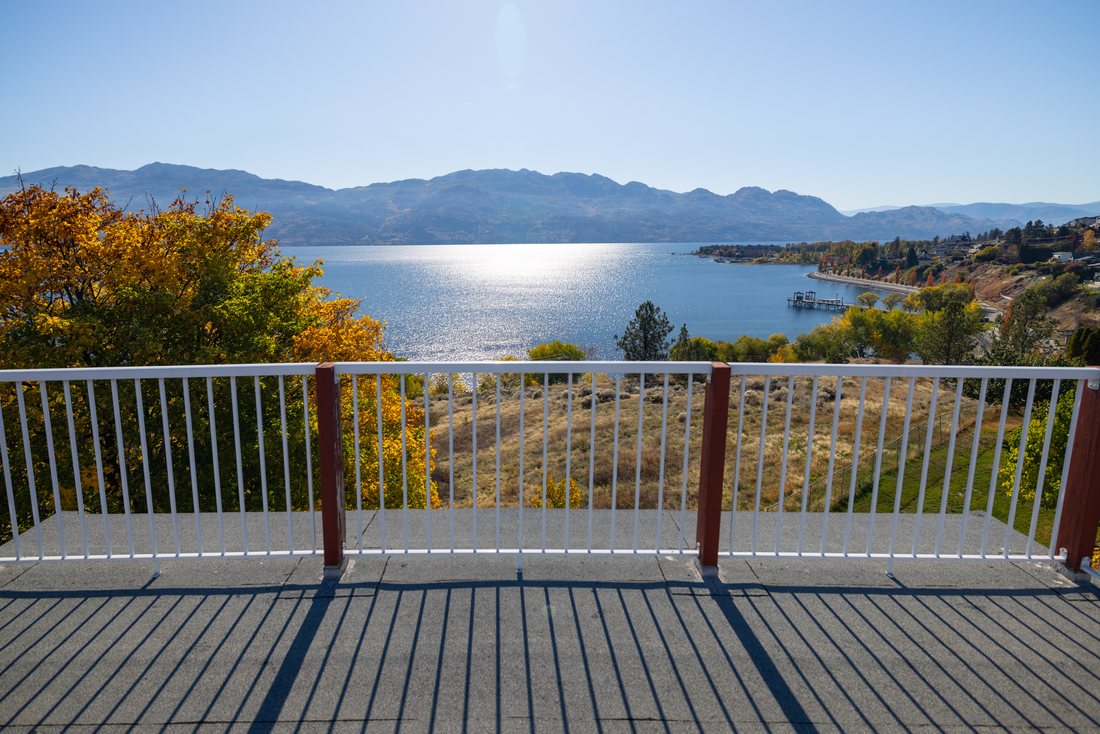 Okanagan Lake from the roof deck of the main residence